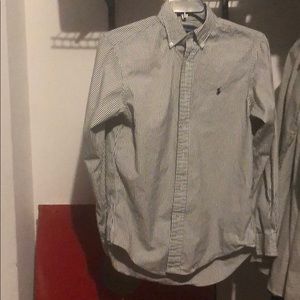 Ralph Lauren Classic Fit White w/ Black Stripes